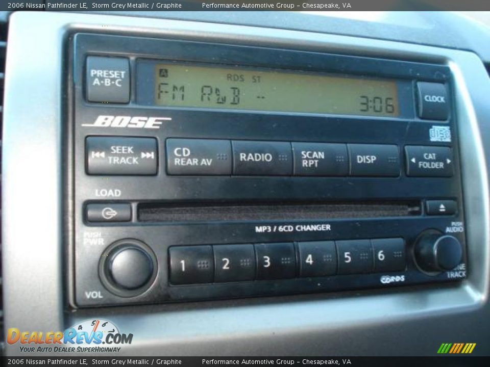 2006 Nissan Pathfinder LE Storm Grey Metallic / Graphite Photo #19
