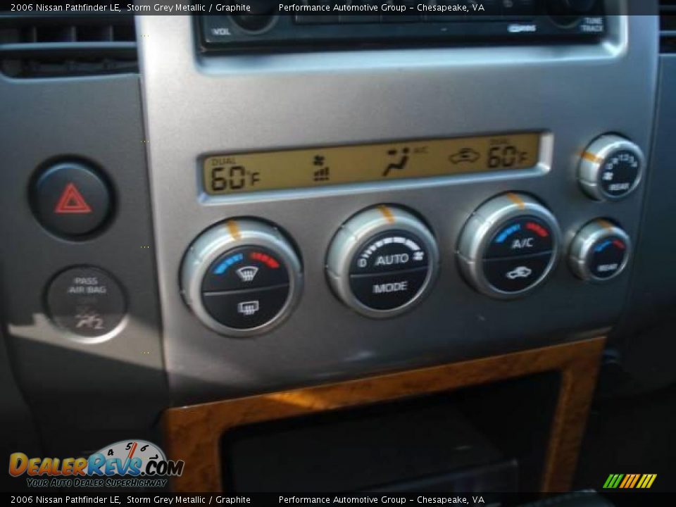 2006 Nissan Pathfinder LE Storm Grey Metallic / Graphite Photo #20
