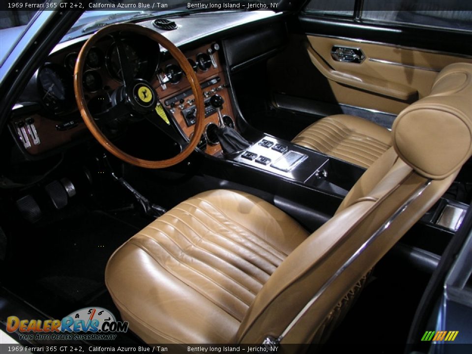1969 Ferrari 365 GT 2+2 California Azurro Blue / Tan Photo #6