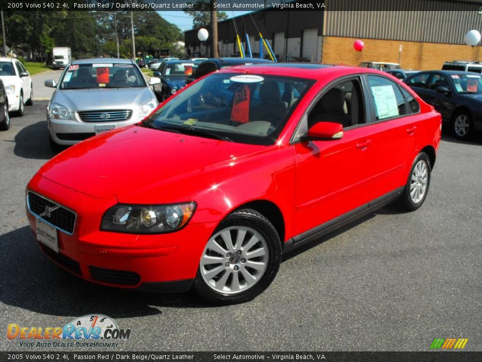 2005 Volvo S40 2.4i Passion Red / Dark Beige/Quartz Leather Photo #1
