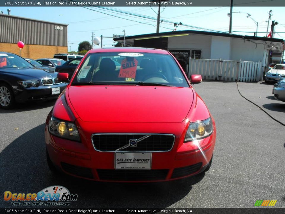 2005 Volvo S40 2.4i Passion Red / Dark Beige/Quartz Leather Photo #2