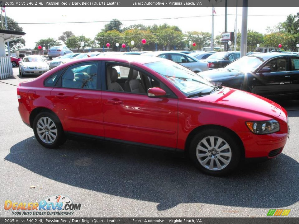 2005 Volvo S40 2.4i Passion Red / Dark Beige/Quartz Leather Photo #3
