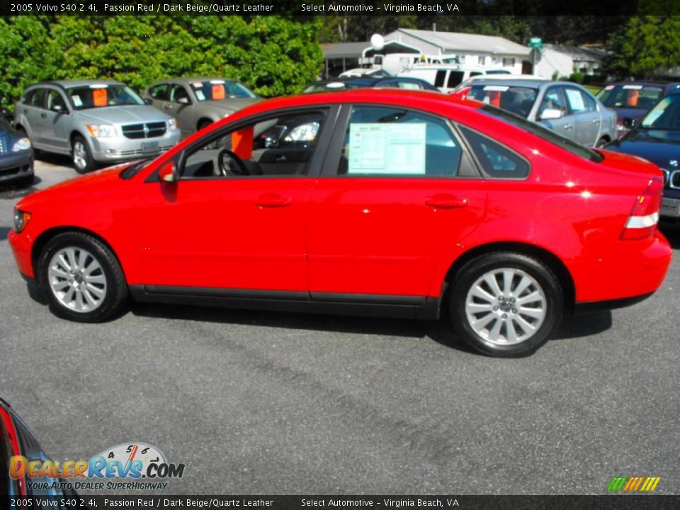2005 Volvo S40 2.4i Passion Red / Dark Beige/Quartz Leather Photo #8