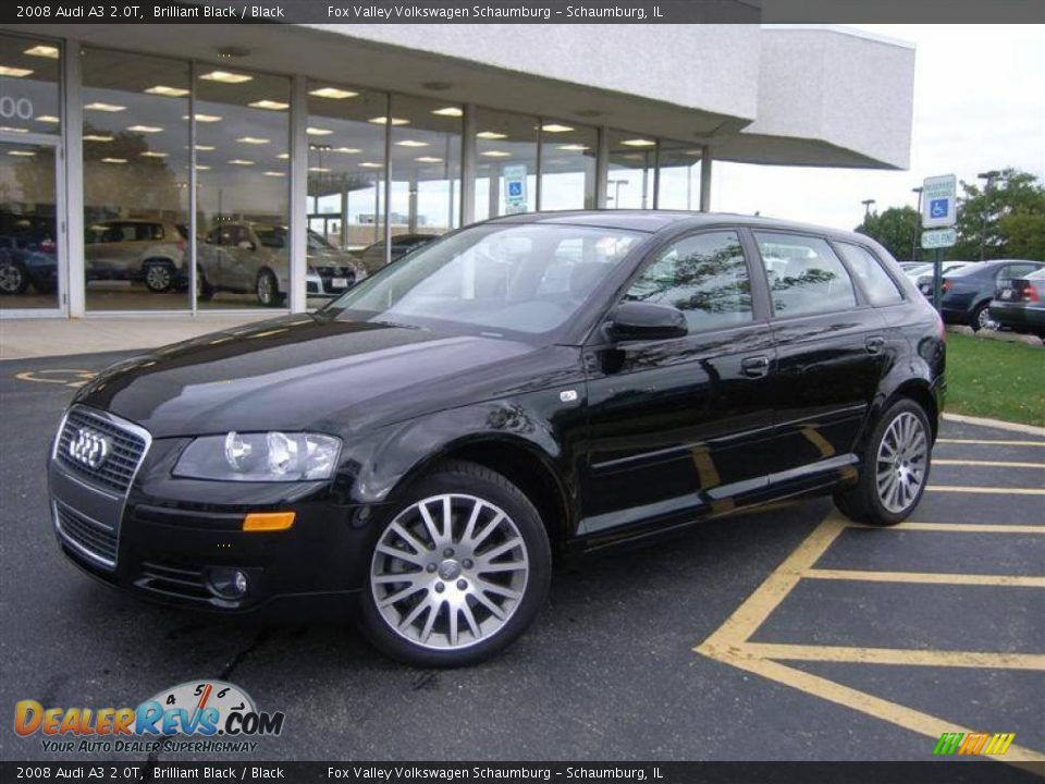 2008 Audi A3 2.0T Brilliant Black / Black Photo #1