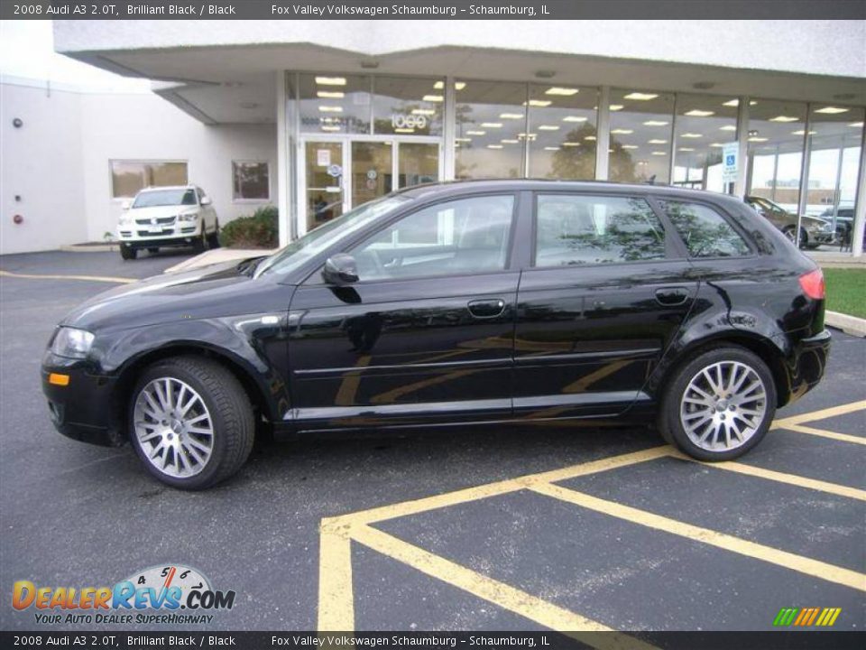 2008 Audi A3 2.0T Brilliant Black / Black Photo #2