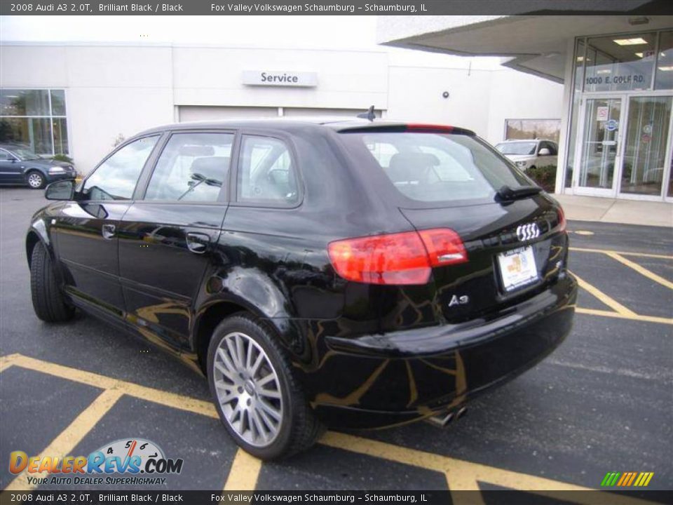 2008 Audi A3 2.0T Brilliant Black / Black Photo #3