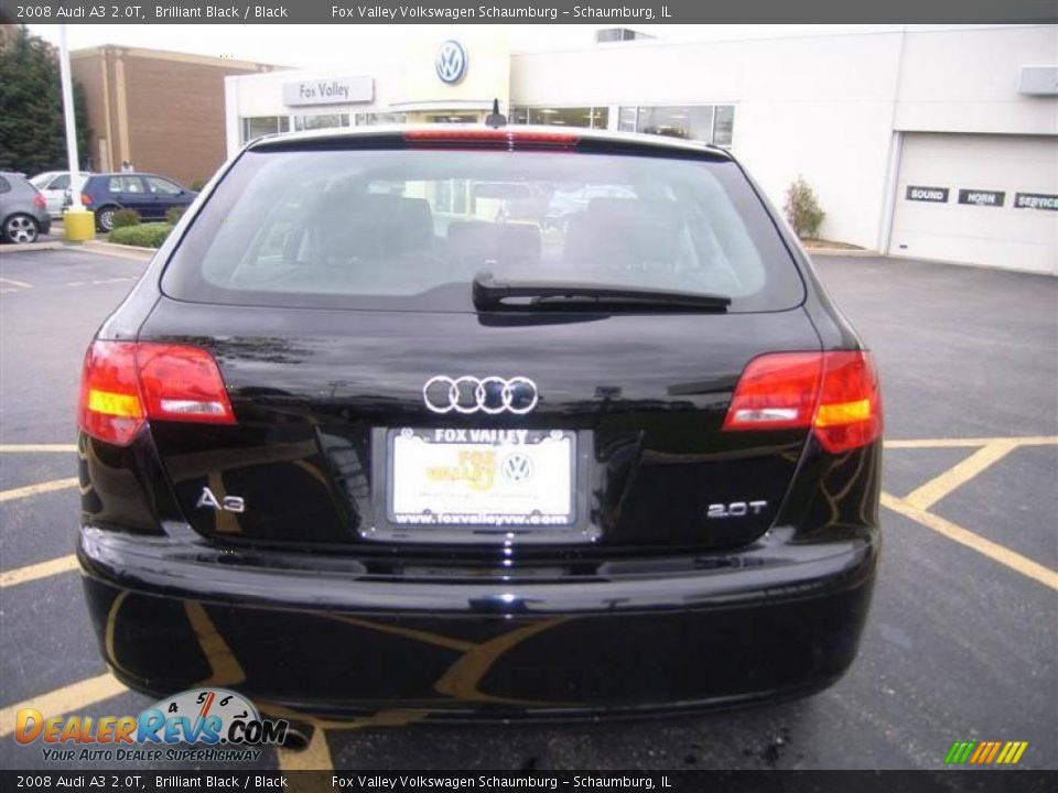 2008 Audi A3 2.0T Brilliant Black / Black Photo #4
