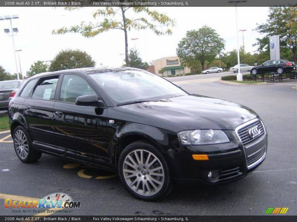 2008 Audi A3 2.0T Brilliant Black / Black Photo #6