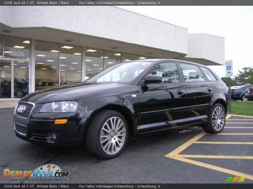 2008 Audi A3 2.0T Brilliant Black / Black Photo #8