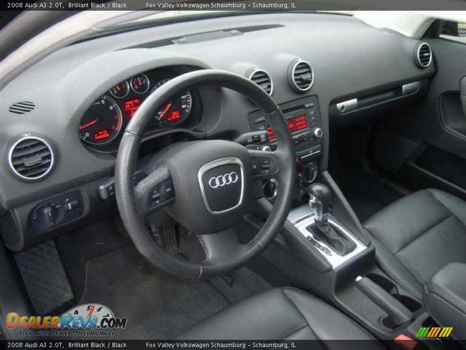 2008 Audi A3 2.0T Brilliant Black / Black Photo #9