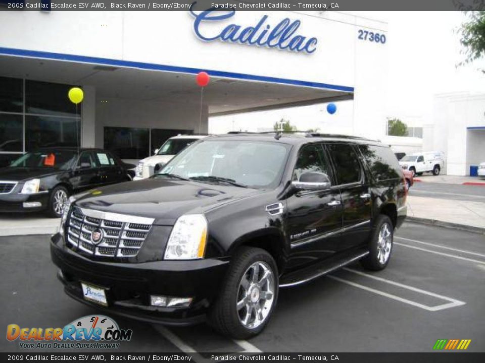 2009 Cadillac Escalade ESV AWD Black Raven / Ebony/Ebony Photo #1