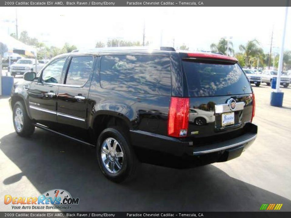 2009 Cadillac Escalade ESV AWD Black Raven / Ebony/Ebony Photo #4