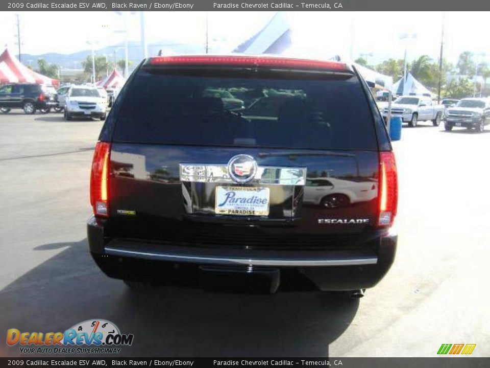 2009 Cadillac Escalade ESV AWD Black Raven / Ebony/Ebony Photo #5