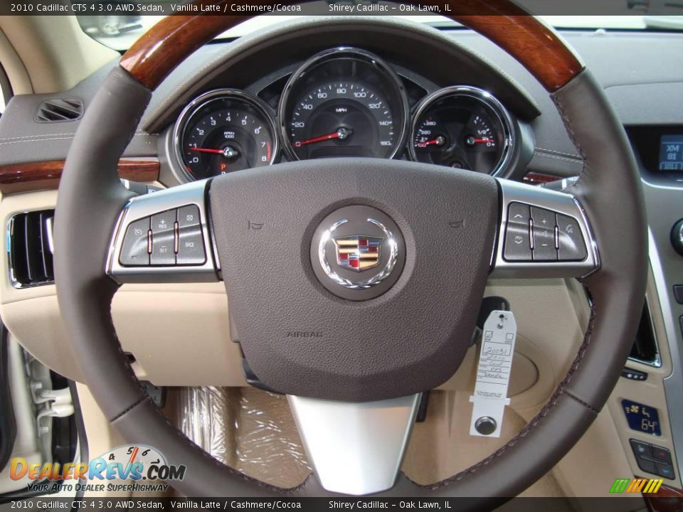2010 Cadillac CTS 4 3.0 AWD Sedan Vanilla Latte / Cashmere/Cocoa Photo #17