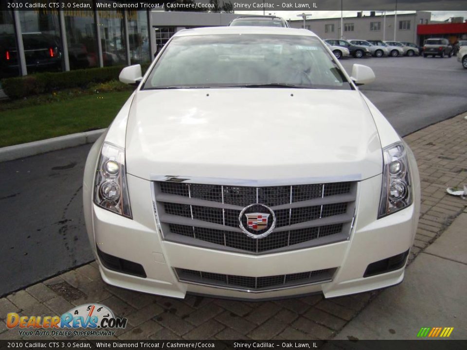 2010 Cadillac CTS 3.0 Sedan White Diamond Tricoat / Cashmere/Cocoa Photo #2
