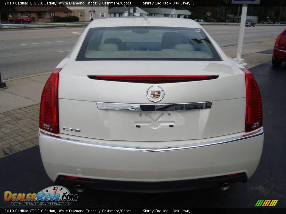 2010 Cadillac CTS 3.0 Sedan White Diamond Tricoat / Cashmere/Cocoa Photo #5