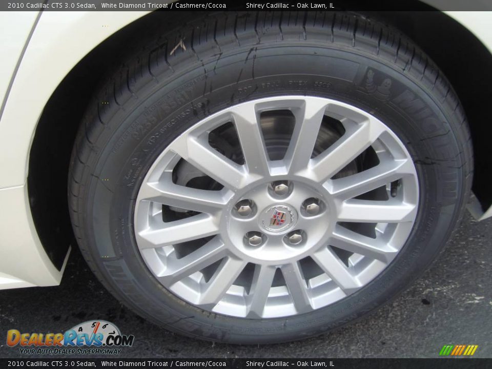 2010 Cadillac CTS 3.0 Sedan White Diamond Tricoat / Cashmere/Cocoa Photo #8