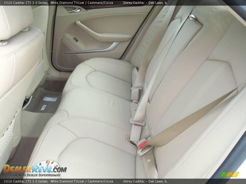 2010 Cadillac CTS 3.0 Sedan White Diamond Tricoat / Cashmere/Cocoa Photo #9