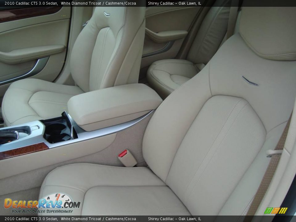 2010 Cadillac CTS 3.0 Sedan White Diamond Tricoat / Cashmere/Cocoa Photo #11