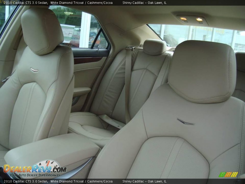 2010 Cadillac CTS 3.0 Sedan White Diamond Tricoat / Cashmere/Cocoa Photo #12