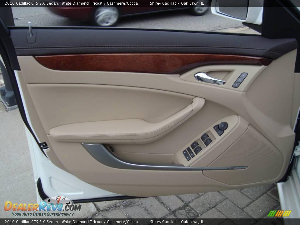 2010 Cadillac CTS 3.0 Sedan White Diamond Tricoat / Cashmere/Cocoa Photo #13