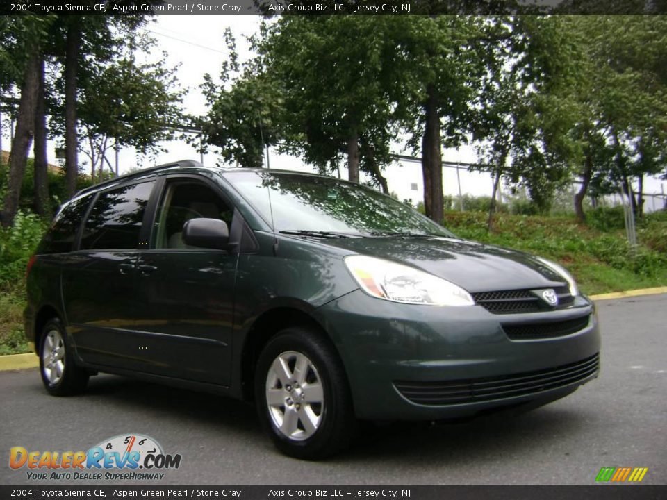 2004 Toyota Sienna CE Aspen Green Pearl / Stone Gray Photo #3