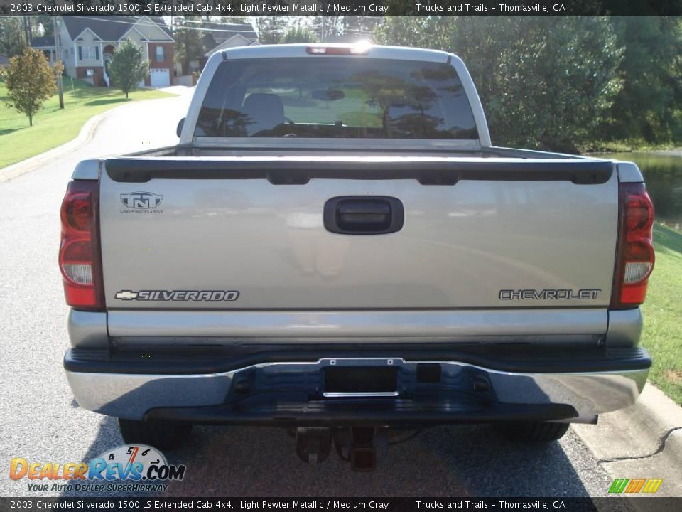 2003 Chevrolet Silverado 1500 LS Extended Cab 4x4 Light Pewter Metallic / Medium Gray Photo #5