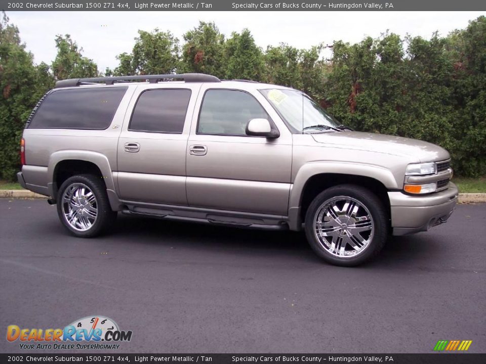 2002 Chevrolet Suburban 1500 Z71 4x4 Light Pewter Metallic / Tan Photo #18