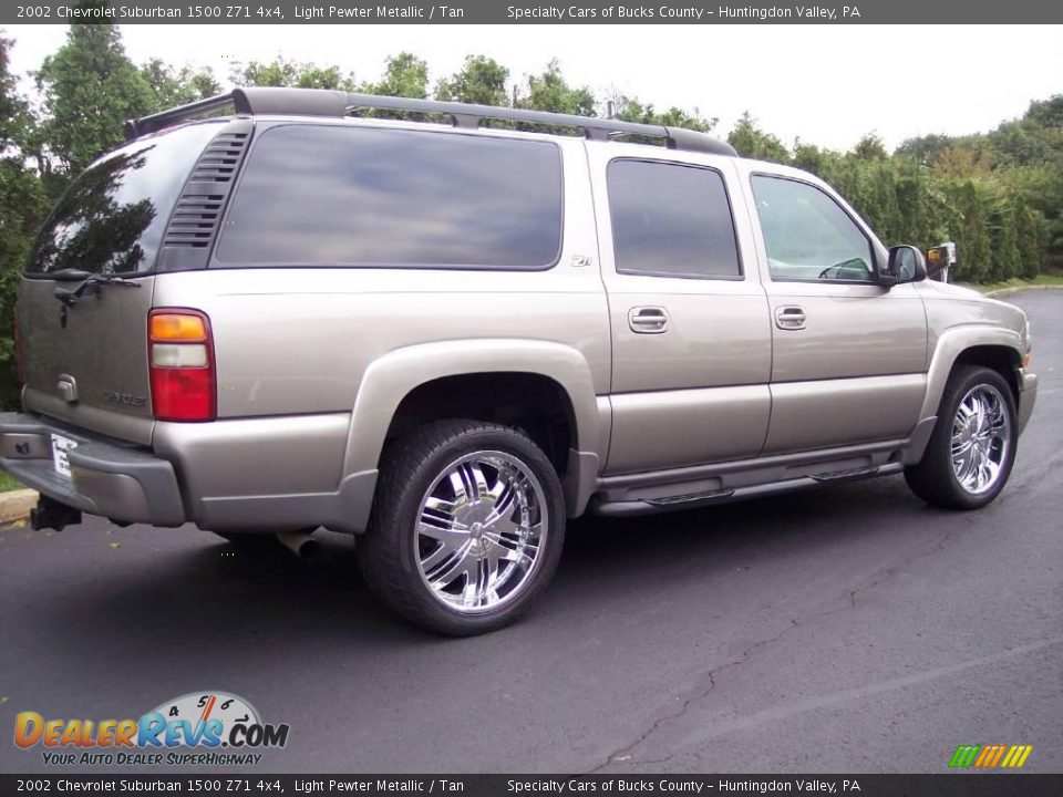 2002 Chevrolet Suburban 1500 Z71 4x4 Light Pewter Metallic / Tan Photo #21