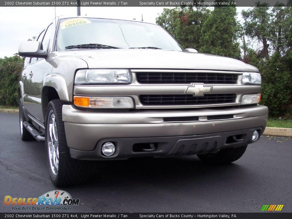 2002 Chevrolet Suburban 1500 Z71 4x4 Light Pewter Metallic / Tan Photo #27