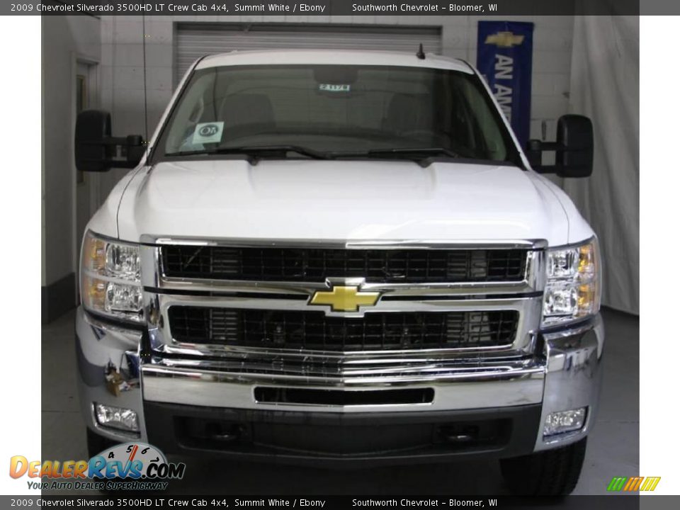 2009 Chevrolet Silverado 3500HD LT Crew Cab 4x4 Summit White / Ebony Photo #2