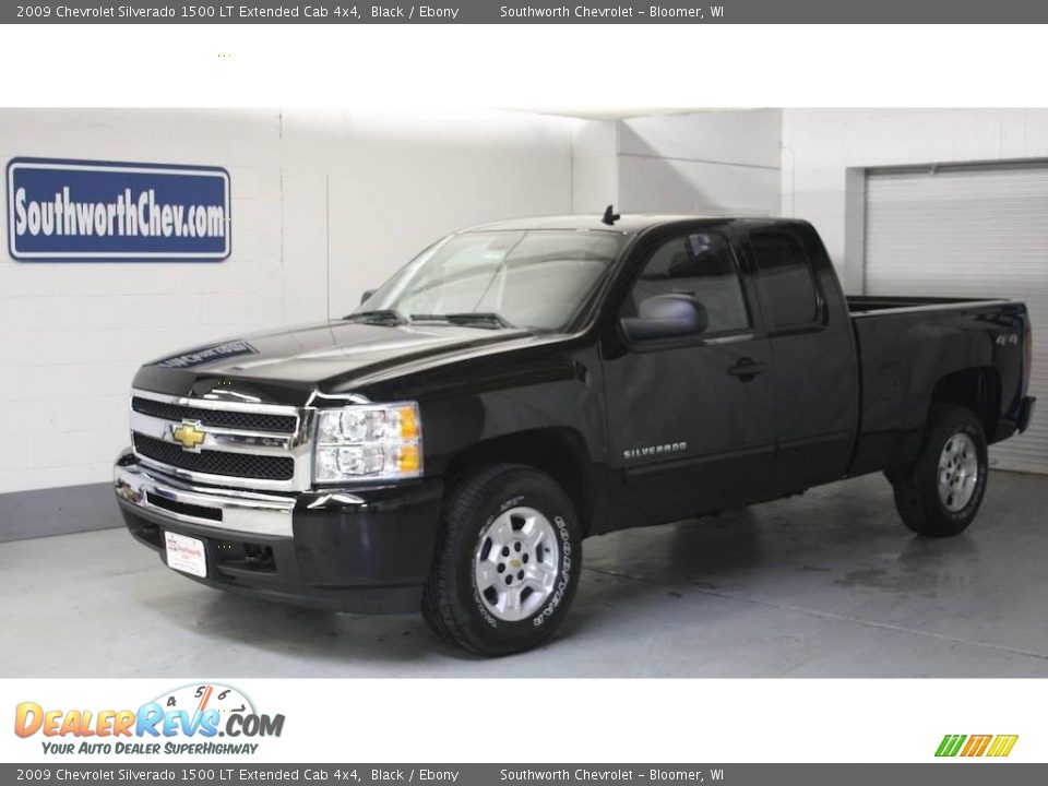 2009 Chevrolet Silverado 1500 LT Extended Cab 4x4 Black / Ebony Photo #1
