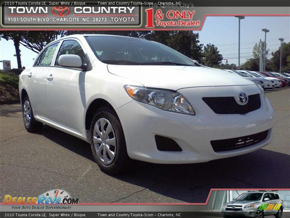 2010 Toyota Corolla LE Super White / Bisque Photo #1