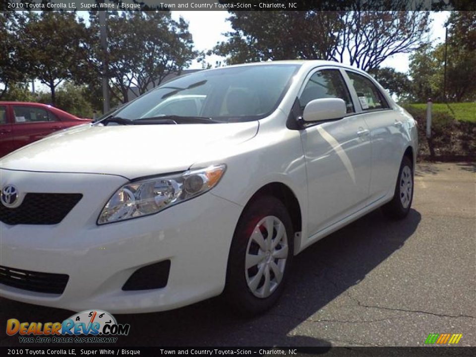 2010 Toyota Corolla LE Super White / Bisque Photo #4