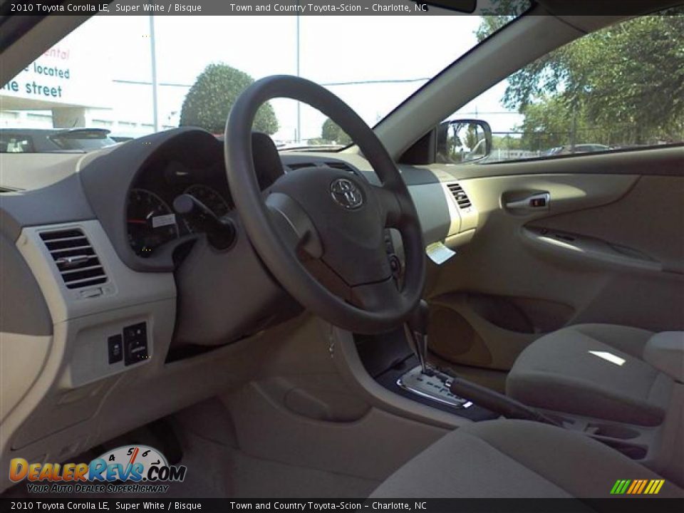 2010 Toyota Corolla LE Super White / Bisque Photo #6