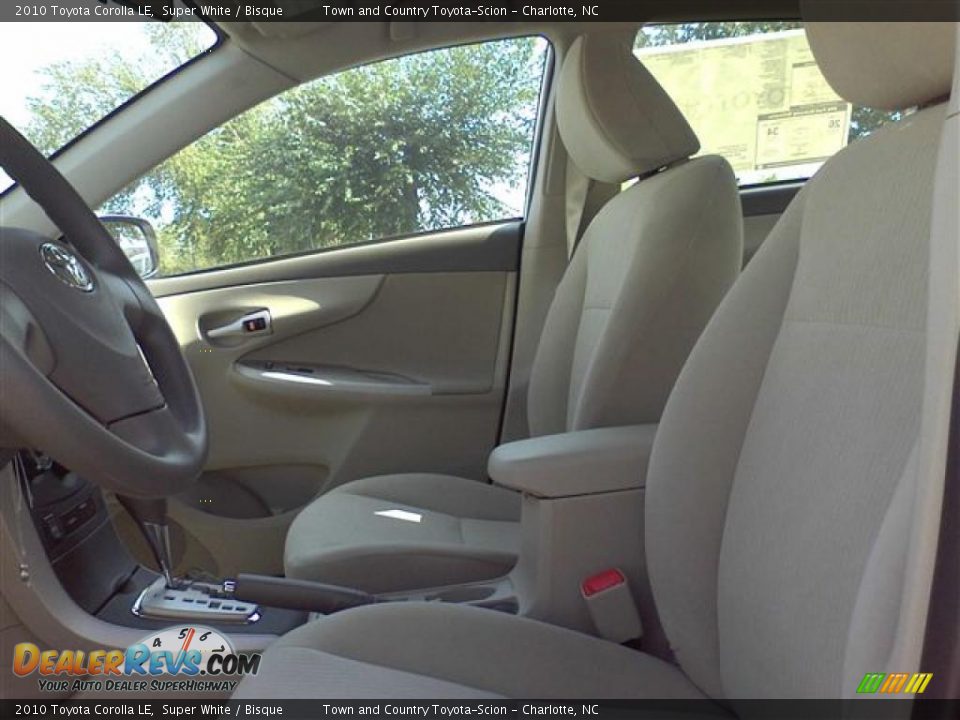2010 Toyota Corolla LE Super White / Bisque Photo #7