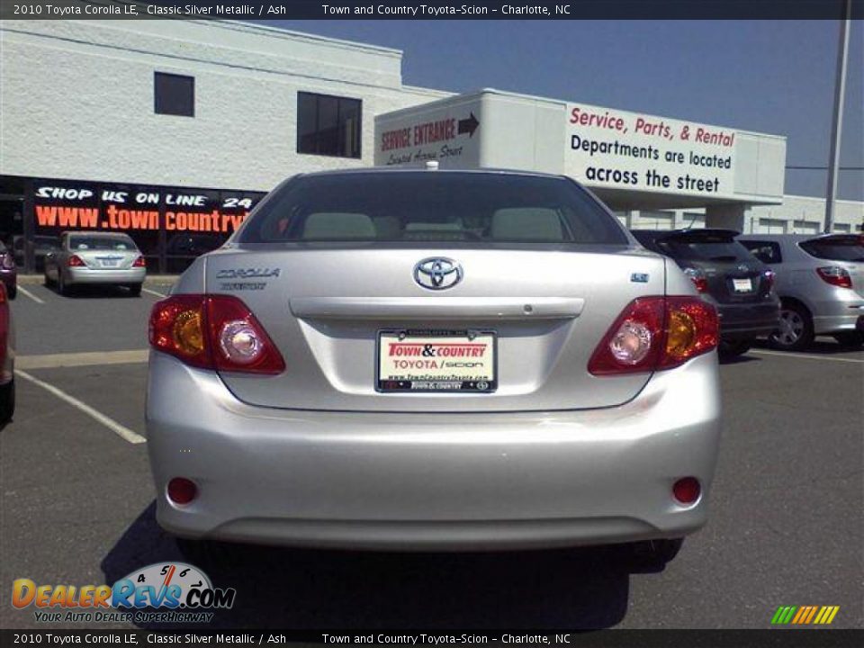 2010 Toyota Corolla LE Classic Silver Metallic / Ash Photo #4