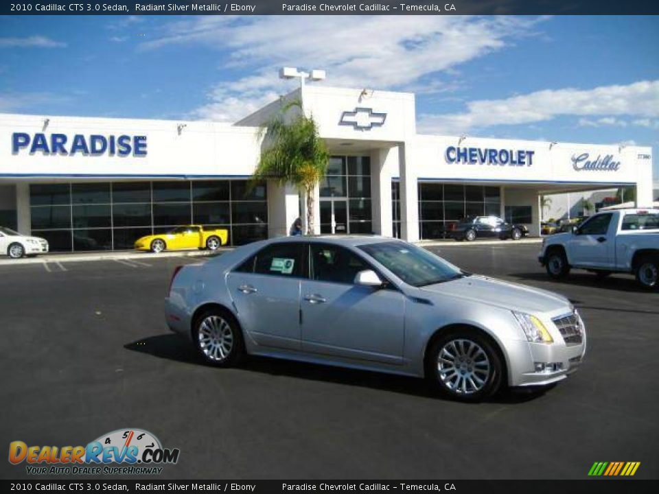2010 Cadillac CTS 3.0 Sedan Radiant Silver Metallic / Ebony Photo #1