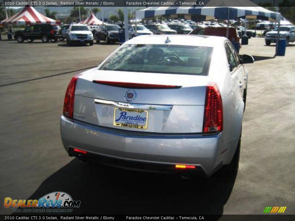 2010 Cadillac CTS 3.0 Sedan Radiant Silver Metallic / Ebony Photo #5