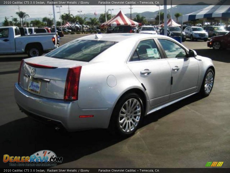 2010 Cadillac CTS 3.0 Sedan Radiant Silver Metallic / Ebony Photo #6