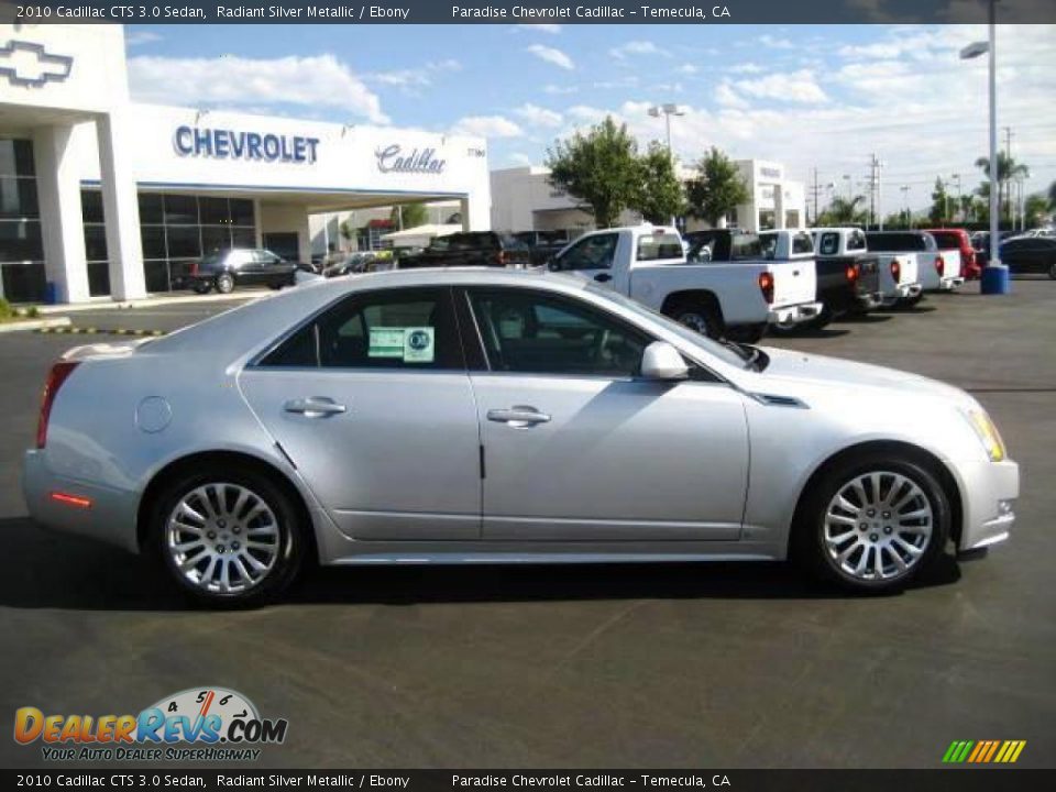 2010 Cadillac CTS 3.0 Sedan Radiant Silver Metallic / Ebony Photo #7