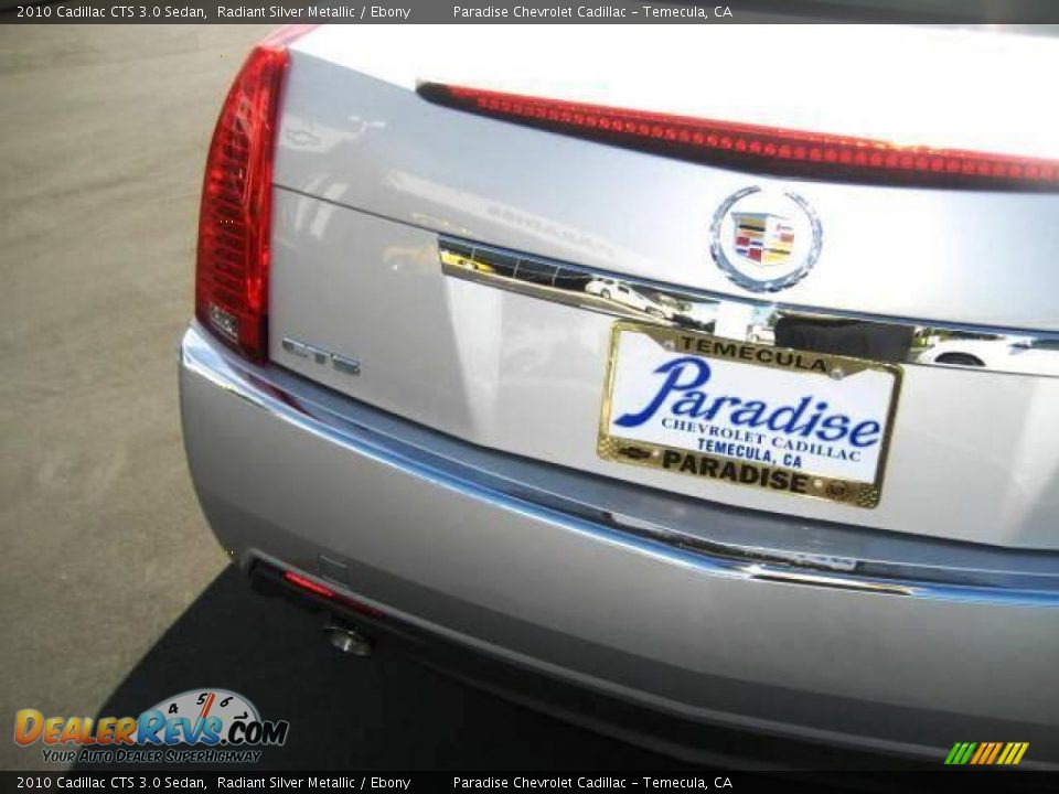 2010 Cadillac CTS 3.0 Sedan Radiant Silver Metallic / Ebony Photo #8
