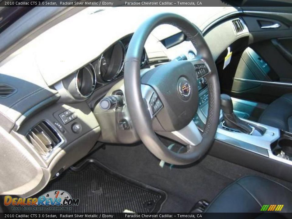 2010 Cadillac CTS 3.0 Sedan Radiant Silver Metallic / Ebony Photo #18
