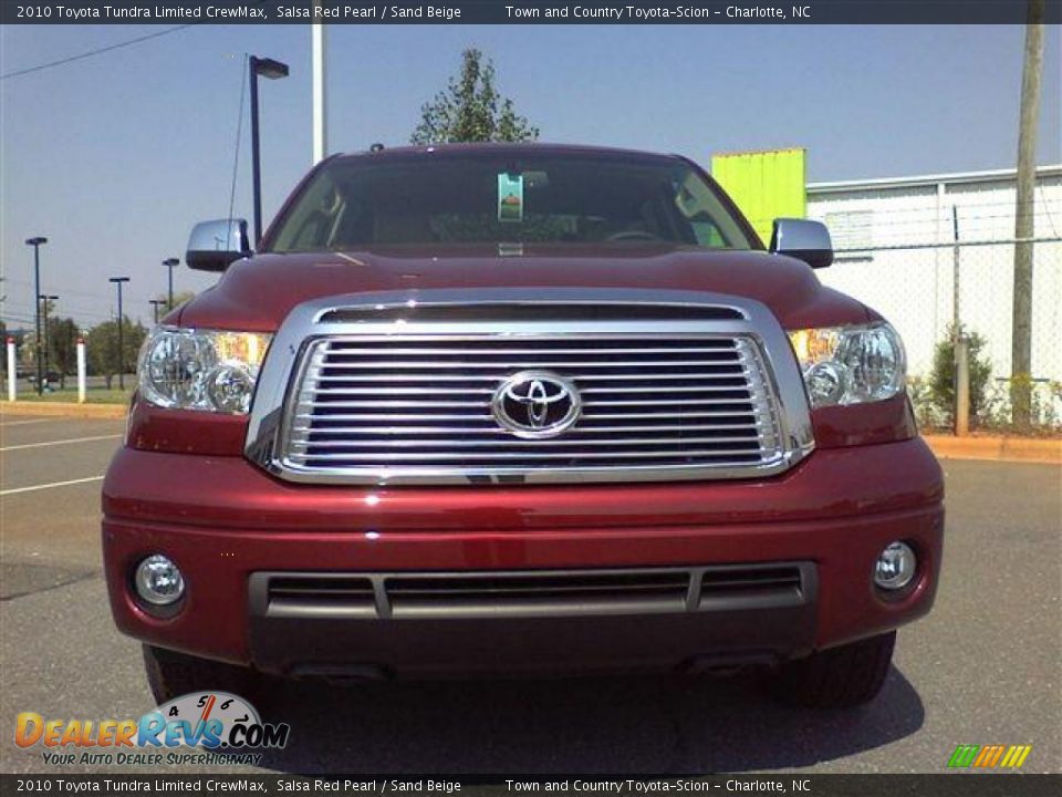 2010 Toyota Tundra Limited CrewMax Salsa Red Pearl / Sand Beige Photo #2