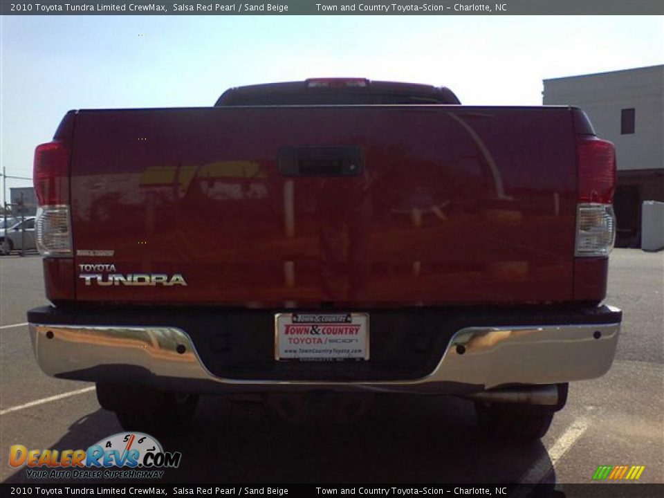 2010 Toyota Tundra Limited CrewMax Salsa Red Pearl / Sand Beige Photo #4
