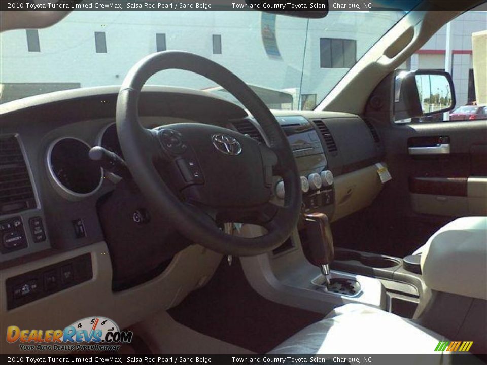 2010 Toyota Tundra Limited CrewMax Salsa Red Pearl / Sand Beige Photo #5