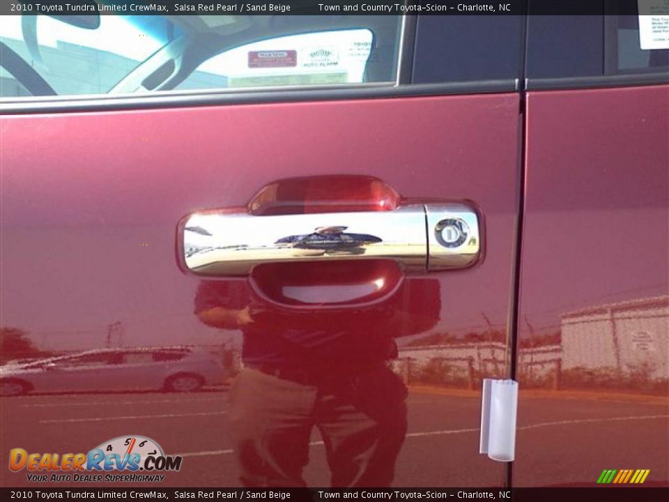 2010 Toyota Tundra Limited CrewMax Salsa Red Pearl / Sand Beige Photo #25