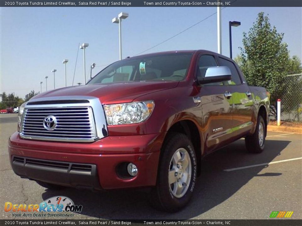 2010 Toyota Tundra Limited CrewMax Salsa Red Pearl / Sand Beige Photo #30