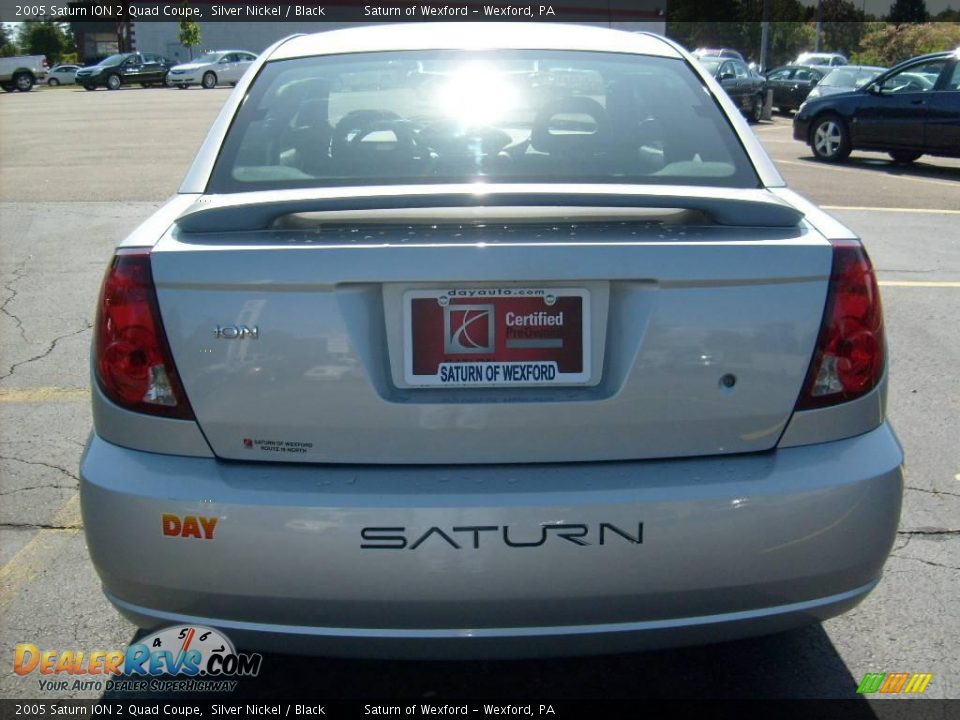 2005 Saturn ION 2 Quad Coupe Silver Nickel / Black Photo #3