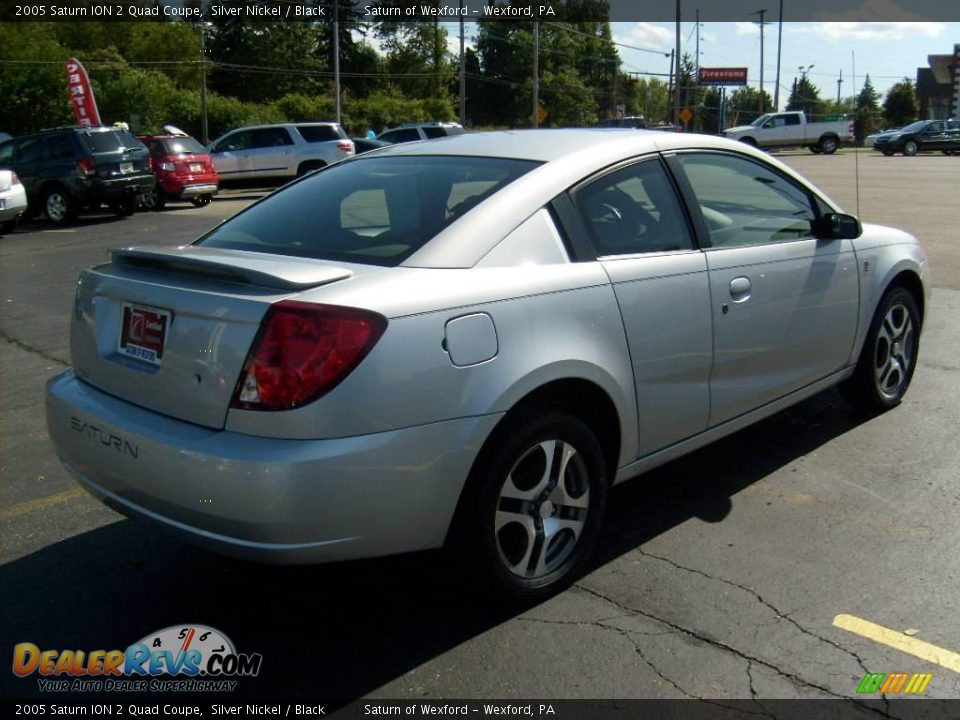 2005 Saturn ION 2 Quad Coupe Silver Nickel / Black Photo #4